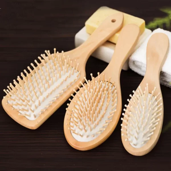 Brosses en Bois avec Coussin d'Air – Massage du Cuir Chevelu